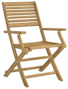 6 db összecsukható tömör akácfa kerti szék 54,5x61,5x86,5 cm