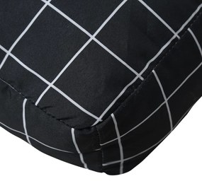 2 db fekete kockás oxford szövet raklappárna