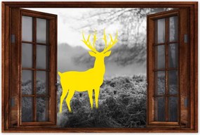 Poszterek 90x60 Sárga szarvas Erdő Tájkép