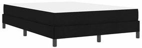 Boxrugós ágy matracmal Fekete 140 x 190 cm szövet