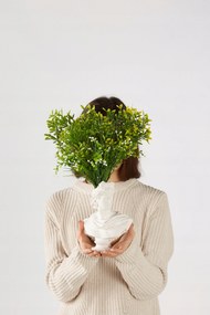 Antik fej alakú váza virágtartó