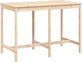 vidaXL tömör fenyőfa kerti asztal 159,5 x 82,5 x 110 cm