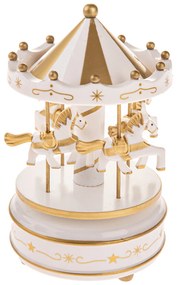 Játék körhinta lovakkal, 18 cm, arany
