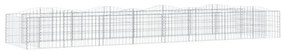 íves horganyzott vas gabion magaságyás 400x100x50 cm
