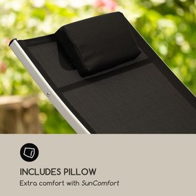 Blumfeldt Sun Valley, kerti fekvőszék, összecsukható, fekete
