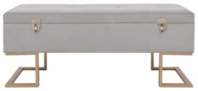 szürke bársonypad tárolórekesszel 105 cm
