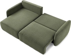 Zöld kinyitható-tárolóhelyes sarokkanapé (bal oldali) Kalena – Makamii