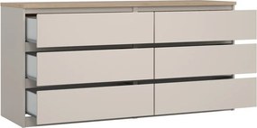 Krémszínű komód 154x76x50 cm Naia – Tvilum