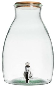 Üveges italadagoló GUSTA fa fedéllel 5,5 L