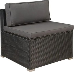 Juskys Nassau kerti rattan bútor szett - sötétszürke
