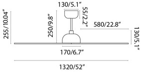 FARO 33446WT- Mennyezeti ventilátor GOTLAND L fehér átm. 132 cm WT + távirányítás