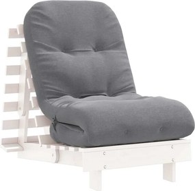 vidaXL fehér tömör fenyőfa futon kanapéágy matraccal 60 x 206 x 11 cm