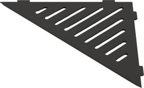 Sarok Polc Tusolóhoz, Fugába Illeszthető, Háromszög Alakú, Matt Fekete Rozsdamentes Acél