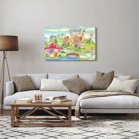 Kép - színes város (90x60 cm)