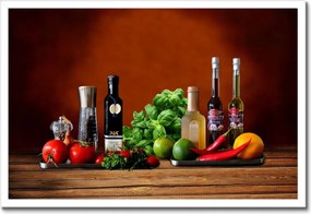 Poszterek keretben 60x40 Fűszerek a konyhába Gyümölcs