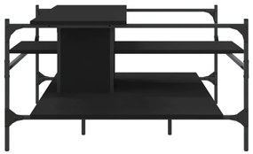 fekete szerelt fa dohányzóasztal 100 x 100 x 48,5 cm