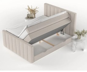 Bézs ágyneműtartós boxspring ágy 180x200 cm Ruby – Maison de Rêve