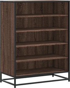 vidaXL barna tölgy színű szerelt fa és fém cipőszekrény 75x38x97,5 cm