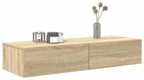 Falipolc fiókokkal sonoma tölgy 100x36x19 cm műszaki fa