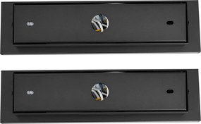 2 darabos modern, állítható fekete fali lámpa USB-C-vel, LED-del - Modric