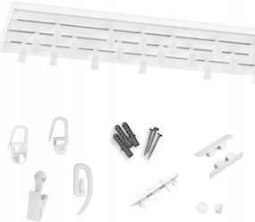 Mennyezeti sín Mennyezeti függönykarnis tripla Pvc béka biztosítótű szett 510 cm