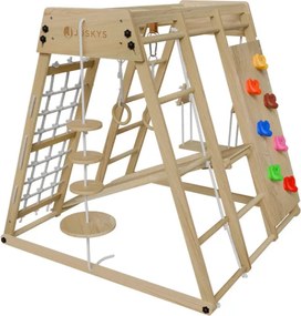 Gyerek beltéri fa  játszótér csúszdával összecsukható