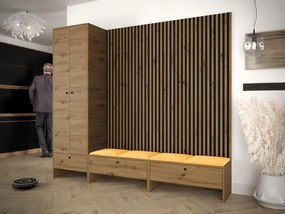 Előszoba Esmaldos VI (artisan tölgy + fekete + sárga) . 1104726