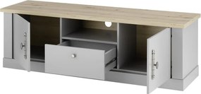 Chambord széles Tv-állvány világosszürke / Artisan tölgy