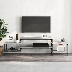 szürke sonoma színű szerelt fa TV-szekrény 197x35x52 cm