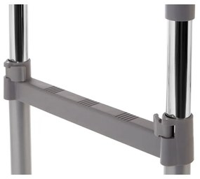 Ezüstszínű fém teleszkópos-gurulós ruhatartó állvány – Premier Housewares