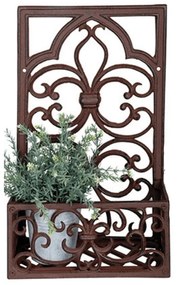 Öntöttvas fali virágtartó, szögletes