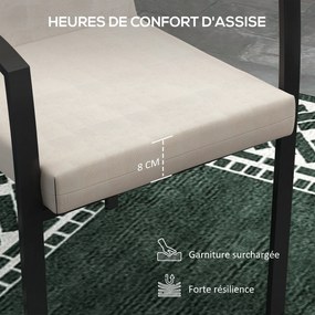 Outsunny 2 db Kültéri Párna Háttámlás Székhez, 8 cm Vastag Párnázattal, 112L x 51W cm, Bézs | Aosom