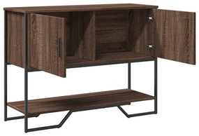 barna tölgyszínű szerelt fa dohányzóasztal 100x35x74,5 cm