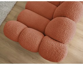 Téglavörös buklé kanapé 232 cm Hippolyte – Bobochic Paris