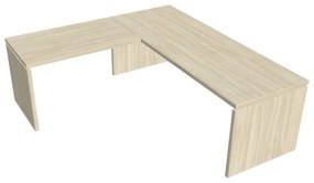 Verno ergonomikus asztal 220 x 200 cm, bal, akác