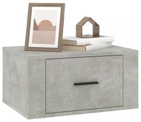betonszürke falra szerelhető éjjeliszekrény 50 x 36 x 25 cm