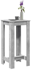 betonszürke szerelt fa bárasztal 51 x 50 x 103,5 cm