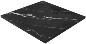 Zuhanytálca Magnum CARRARA BLACK 90x90