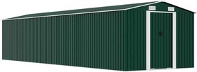 vidaXL zöld horganyzott acél kerti fészer 257 x 990 x 181 cm