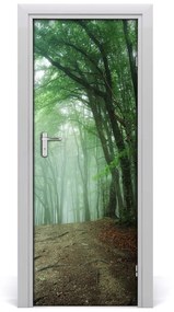 Ajtó tapéta Köd az erdőben 75x205 cm
