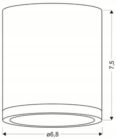 LED Mennyezeti lámpa TUBA LED/5W/230V fehér/bézs