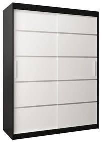 Ruhásszekrény 150 cm Verika 1 150 (fekete + fehér). 1063706
