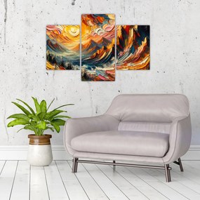 Kép - Hegyek, melyeket napfény ölel (90x60 cm)