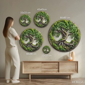 DUBLEZ | Moha Életfa – Luxus hatású fa falikép természetes megjelenéssel