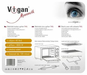 Vigan Mammoth T45L elektromos sütő grillel