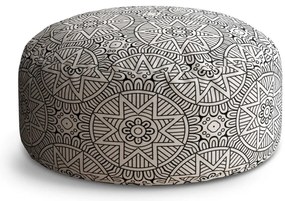 Circle zsámoly mehendi csillagok, fekete / fehér