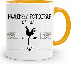 Sárga Fotós Bögre A Legjobb Vidéki Fotós fotónyomtatással