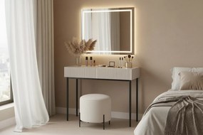 Nicole fésülködőasztal 100 cm fiókokkal - kasmír / fekete lábak