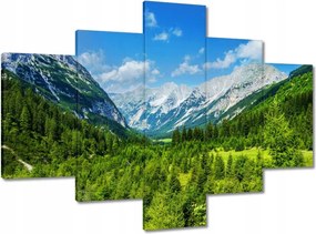 Vászonkép 100x70 Hegyi táj gyönyörű felhőkkel