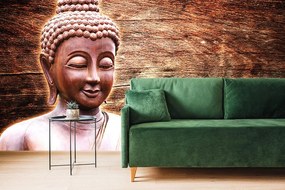 Fotótapéta Buddha szobor fa háttéren
